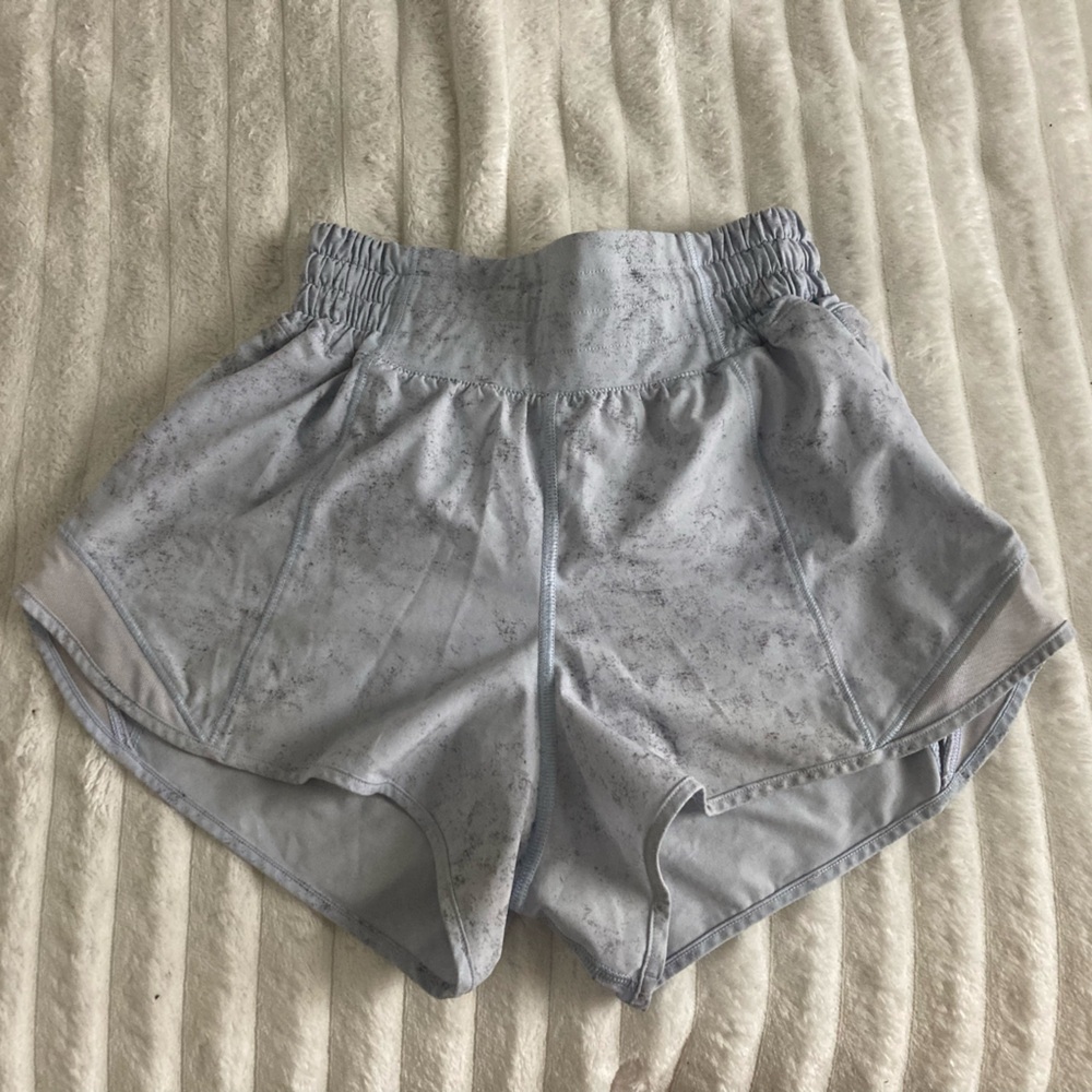 lululemon athletica Light Blue & Gray Athletic Shorts